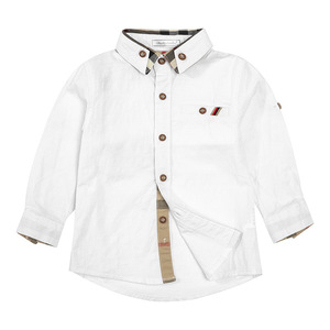 High Quality <strong>Boys</strong> <strong>Clothing</strong> 100%Cotton Long Sleeve Kids Casual Woven Shirts Solid <strong>Boys</strong> Blouse - Product Image 1