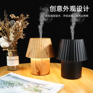 Wooden Desk <b>Lamp</b> Aroma Diffuser 160ml USB Powered Led Light Essential <b>Oil</b> Humidifier For Home Office Bedroom - Product Image 3