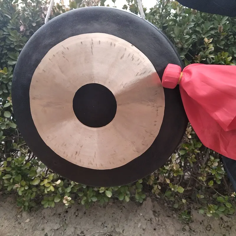 Instrumento musical Tiger Tone hecho a mano Troupe Chinese Gong Mallet Cymbals Open The Way Gong