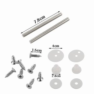 Bisagra de cromo para asiento de inodoro, conector de montaje de bisagra de tapa de inodoro de aleación de zinc, herrajes de repuesto - Product Image 5