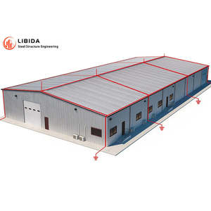 Structure de portique en acier préfabriqué certifiée CE Q345 pour entrepôt et atelier avec garantie d'un an par LIBIDA - Product Image 1
