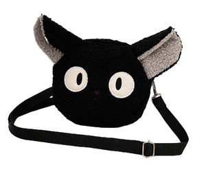 יפנית בסגנון kawaii שמנקה שיבה שלנו תיק עבור נשים חמוד קריקטורה crossbody תיק שחור חתול תיק בובה - Product Image 1