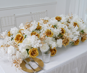 Rose blanche fleur de cerisier événement mariage arc déco accrocher fleur rangée Arrangement fête <span class=keywords><strong>Table</strong></span> pièce maîtresse boule florale rideau fleur - Product Image 3