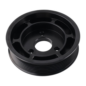 Aluminum Alloy V-Belt <b>Pulley</b> For BMW 135i 335i 335xi N54 Engine Power Steering Part BPU013-BK - Product Image 1