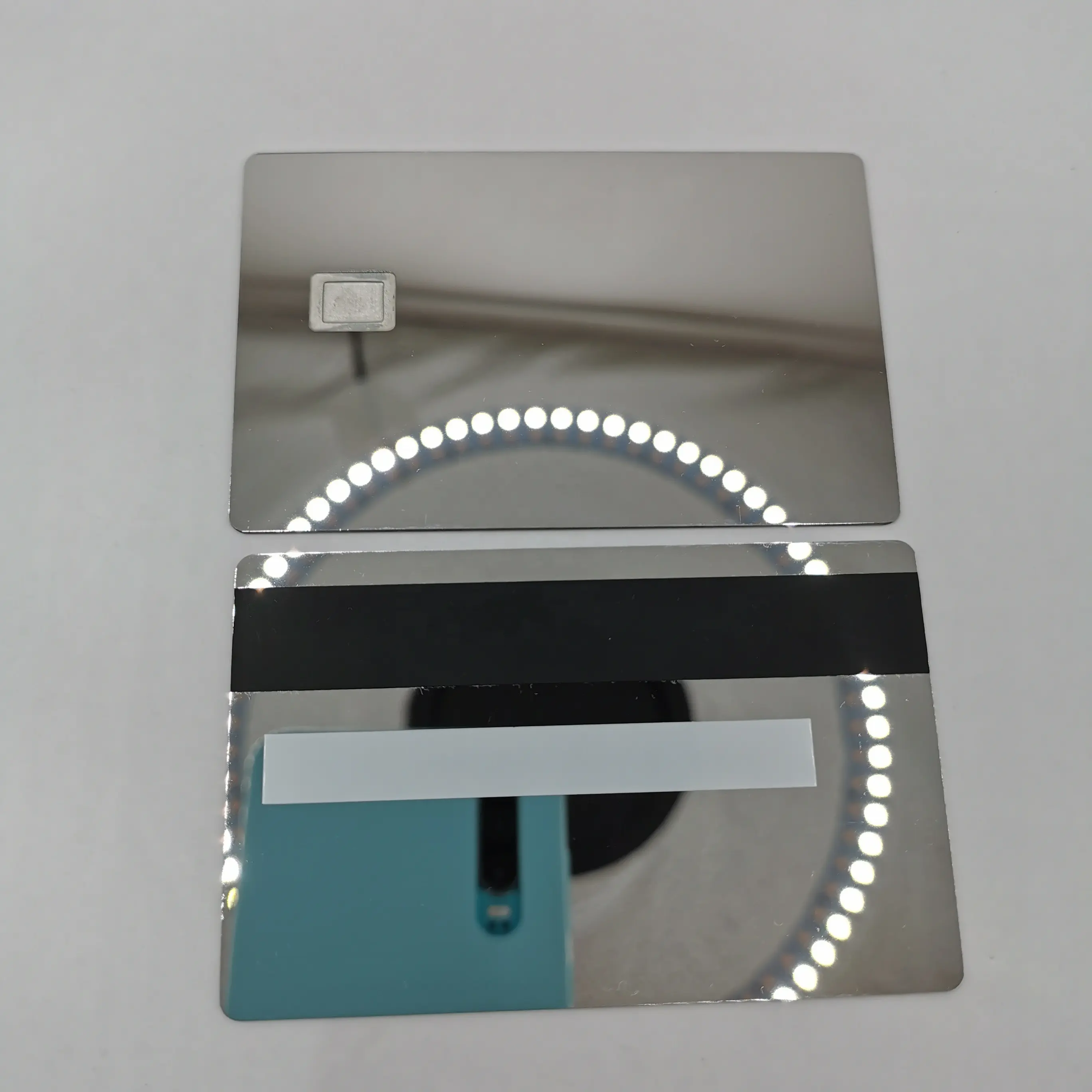 Kartu Debit cermin kartu Bank logam logam kosong baja perak hadiah bisnis cinta dan guntur Led Thor palu aluminium dipoles
