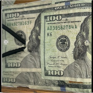 For Bifold Open Short Vintage Us Dollar Bill Pattern Genuine Leather <b>RFID</b> <b>Blocking</b> Credit Card <b>Wallet</b> Travel Daily - Product Image 3