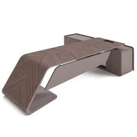 Bureau de direction moderne et luxueux haut de gamme avec rangement, panneau en bois de haute qualité, garantie de 3 ans, marque ML, usage domestique et commercial