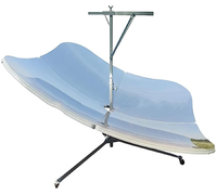 Four solaire parabolique portable 1500W, diamètre 1,35m, 4 réflecteurs en aluminium anodisé brillant pour camping, chauffe-eau extérieur