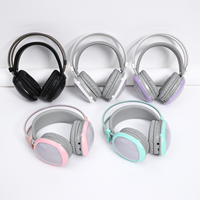 Nouveaux écouteurs sans fil PG891 RGB supra-auriculaires avec écouteurs LED à changement de couleur et ajustement confortable