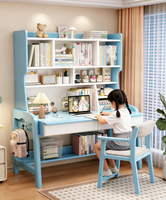 Bureau d'étude en bois massif avec étagère et hauteur réglable pour enfants et bureau à domicile - Vente en gros