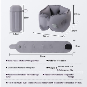 Aufblasbares U-förmiges Nackenkissen, tragbar, kompakt, leicht, 0,2 kg, Reisekissen, hergestellt in China - Product Image 4