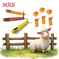 Étiquette d'oreille pour animaux RFID NFC avec code-barres pour le suivi des animaux, étiquette d'oreille passive UHF RIFD pour bovins / moutons / porcs / vaches