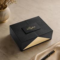 Boîte cadeau personnalisée de luxe en carton papier, fermeture magnétique à double porte, directement de l'usine