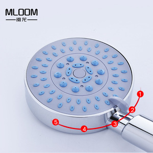 Ensemble de pommeau de douche à main simple ABS 0114 avec buse de pluie Massage et bulles Ensemble de 3 pièces pour matériel de bain - Product Image 1