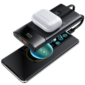 Batería Externa OEM con Cable Integrado de Polímero de Litio 10000mAh-22.5W, Carga Rápida PD, Universal, Portátil, Pantalla LED, <span class=keywords><strong>3</strong></span> Cables, Lista para Viajar - Product Image 4