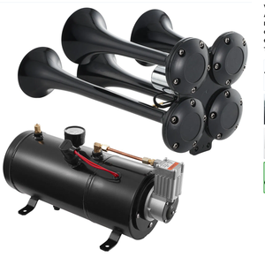 Kit de klaxons de train VEVOR, kit de klaxons à air à 4 trompettes, klaxons de train de 150 dB pour camionnettes, compresseur d'air 12 V 120 psi - Product Image 5