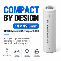 Batterie Lifepo4 600mah 14500 3.2v 800 cycles IFR14500 Batterie cylindrique au lithium-ion rechargeable pour télécommande