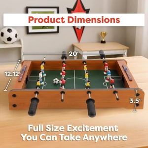 Juego de Futbolito Portátil de Mesa, Mini Futbolín con Dos Balones y Marcador, para Adultos y Niños - Product Image 6