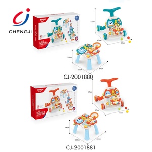 Marche-bébé 2 en 1 Table active Marche-bébé poussette Table d'apprentissage multifonction pas cher Jouet de marche-bébé avec musique - Product Image 6