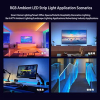 Bande lumineuse LED flexible en cuivre à commande intelligente personnalisée SMD5050 60 LED/m RGB changeant de couleur avec contrôle à distance par application et code QR