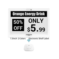Rak elektronik 7.5 inci 4 warna Epaper/Eink, tampilan Tag harga Digital untuk Supermarket