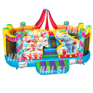 Château plein d'entrain de carnaval de Clown de <span class=keywords><strong>cirque</strong></span> de ville d'amusement d'enfants extérieur avec le <span class=keywords><strong>cirque</strong></span> de toboggans - Product Image 3