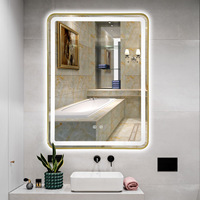 Miroirs LED intelligents compacts sur mesure pour salle de bain, avec éclairage intégré, certifiés CE, pour maquillage et décoration murale