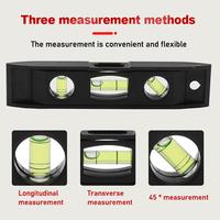Mini règle horizontale Portable 3 bulle niveau à bulle coque ABS magnétique pour outil de mesure machines niveleur outil de poche mesure