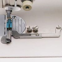 JINZEN JZ-15496 Passe-papier pour machine à coudre à logo personnalisé, sans bords rugueux, lisse, sans déformation, nouveau modèle à bord roulé en spirale