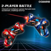 2 pistolets laser interactifs électriques pour jeu multijoueur, avec cibles et récepteur de gilet, pour enfants