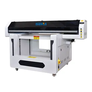 Small industrial UV printer 90*60CM size 6 color G5 G6 head for street plate metal nameplate Stainless steel glass acrylic PVC