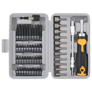 Hi-Spec 54-Piece <b>Screwdriver</b> <b>Bit</b> <b>Set</b> S2 Steel 1/4 In Hex Socket Home Maintenance Tool Kit - Product Image 5