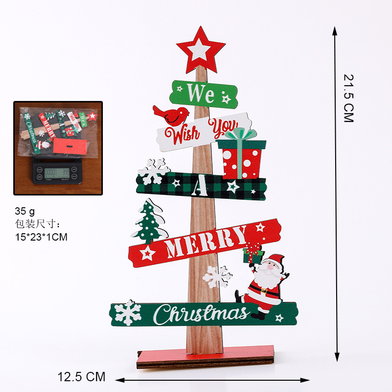décoration de sapin de Noël en bois 1