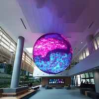 Affichage LED publicitaire circulaire d'intérieur avec résolution 8K et angle de vision à 360° pour la promotion des produits, durable et accrocheur