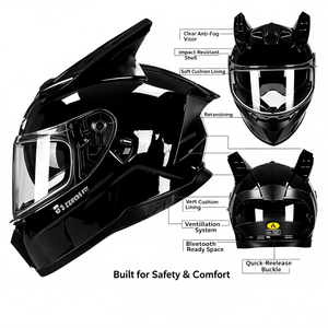 Klappbarer Motorradhelm ABS Integralhelm Modularer Moto-Helm für Erwachsene Fahrer OEM ODM - Product Image 2