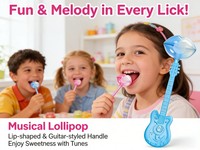Originele snoepjes, fruitig, harde bulk muzieklollipops, cartoonvormen, beengeleidingstechnologie, diverse designs, muzikale snoepjes