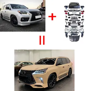 Kit de corpo automotivo para frente do pára-choque, grade labial para lexus lx570 2008-2016, atualização para 2020 novo modelo