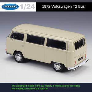 Venta caliente Welly 1:24 Vo Lkswagen 1972 T2 <span class=keywords><strong>BUS</strong></span> Metal Coleccionable Simulación Die Cast Car Alloy Car Model Vehicles - Product Image 3