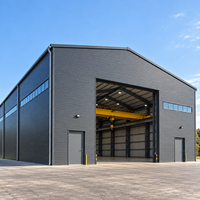 Atelier industriel à structure en acier à travée libre, panneaux composites isolés, entrepôt métallique conforme CE, bâtiment de stockage