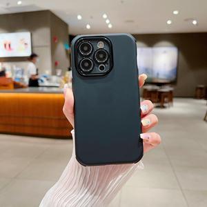 Coque de téléphone minimaliste mate couleur unie pour iPhone 16 Pro Max, sensation premium, antichoc pour 15/14 - Product Image 5