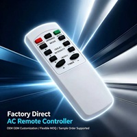 Control Remoto Infrarrojo IR de 11 Teclas para Aire Acondicionado, Plástico ABS, Inalámbrico, Control Remoto para Aire Acondicionado, OEM, ODM, Suministro de Fábrica Personalizado