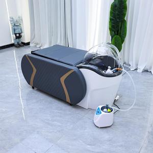 Cama de Champú Profesional Moderna para Salón de Belleza, Cama de Spa de Cuero, Cama de Masaje Eléctrica para <span class=keywords><strong>Barber</strong></span>ía - Product Image 4