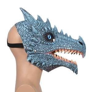 Nicro topeng dinosaurus es mulut bergerak menakutkan wajah penuh desain baru pesta topeng Halloween topeng Dino lateks realistis - Product Image 4