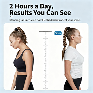 เข็มขัดแก้ไขท่าหลังค่อม นีโอพรีน สำหรับทุกเพศ ช่วยพยุงหลัง สายรัดไหล่ปรับได้ เพื่อปรับปรุงความโค้งของกระดูกสันหลัง - Product Image 2