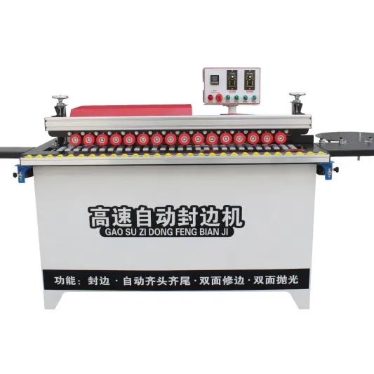 STR WD802 Woodworking Automatic PVC Edge Bander MDF Panel Wood Edge Banding Machine