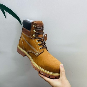 Men Brown Nubuck Genuine Leather JEROKO Ankle Lace-Up Insulated <b>Work</b> <b>Boots</b> Lug Sole <b>Winter</b> Outdoor Safety Comfort Yellow <b>Boots</b> - Product Image 4