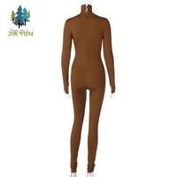 Combinaisons pour femmes prêtes à être expédiées, style boutique, fitness, extensibles, manches longues, doublure épaisse en peluche, automne