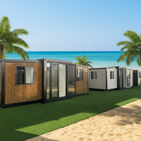 Maison Modulaire Préfabriquée Extensible de 30FT, Écologique, Isolée, Résistante aux Ouragans, 2 Chambres, 1 Salon, 1 Salle de Classe