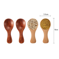 Gadgets de cuisine en vrac Mini cuillères en bois petite cuisine épices Condiment cuillère sucre thé café cuillère à café manche court cuillère en bois pour enfants