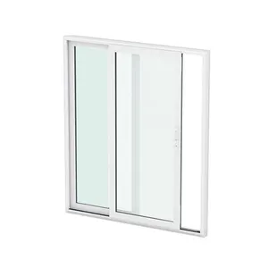 Simple door window design pvc upvc frame plastic steel sliding windows glass patio window